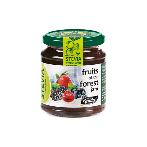 jam-stevia-forestfruits-370g.jpg Μαρμελάδα 6 Φρούτα του Δάσους με Στέβια - Image 1