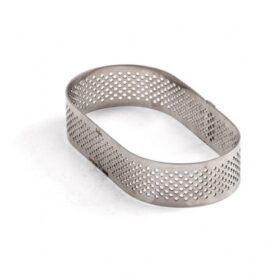 Διάτρητη Οβάλ INOX Φόρμα -  10 x 6 x Υ2 εκ.