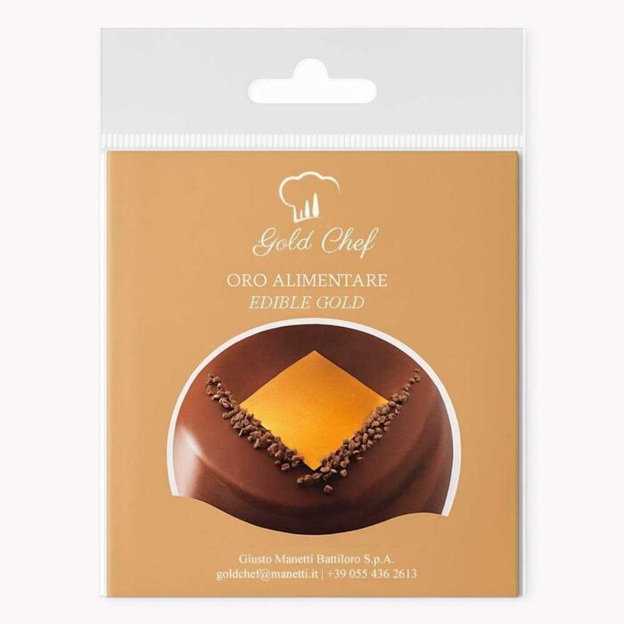 Φύλλο Transfer Βρώσιμου Χρυσού 8x8 εκ. 22kt. Gold Chef - Image 1