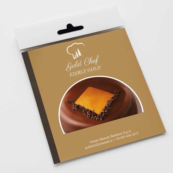 Φύλλο Transfer Βρώσιμου Χρυσού 8x8 εκ. 22kt. Gold Chef - Image 2