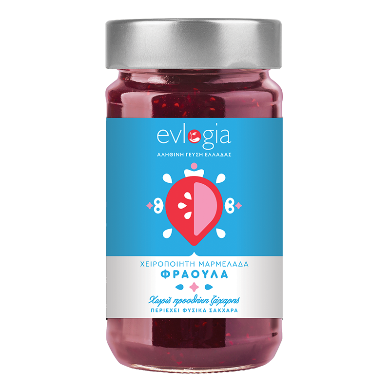 evlogia_jam-fraoula-1 Evlogia Μαρμελάδα Φράουλα 280gr - Image 1